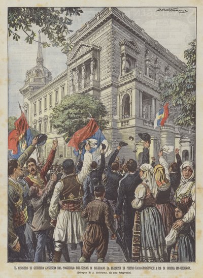 Le ministre de la Justice annonce depuis le balcon du Konak de Belgrade l