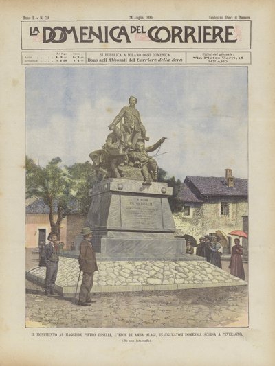 Le monument au major Pietro Toselli, le héros d