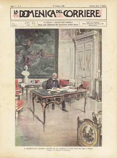 Le Président de la République Française dans son Cabinet de Travail Quelques Heures avant de Mourir - Achille Beltrame