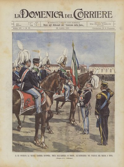Le roi remet le vieux drapeau glorieux, pris de l