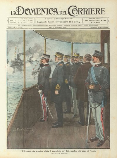 Le Roi assiste à la grandiose parade de quarante-huit navires de l