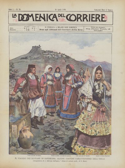 Le voyage des souverains en Sardaigne, quelques costumes caractéristiques de l