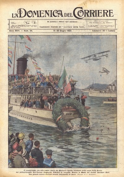Le rite émouvant à la tombe idéale du Marin Inconnu, célébré dans les eaux de La Spezia - Achille Beltrame