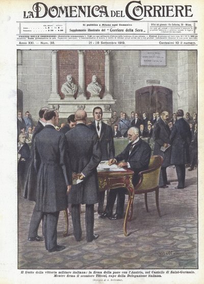 Le fruit de la victoire militaire italienne, la signature de la paix avec l