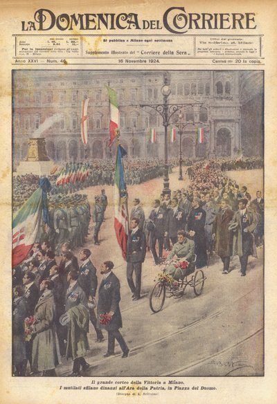 Le grand cortège de la Victoire à Milan - Achille Beltrame