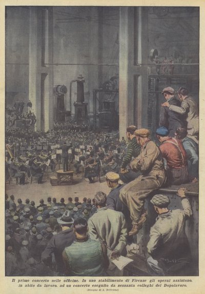 Le premier concert dans les ateliers - Achille Beltrame