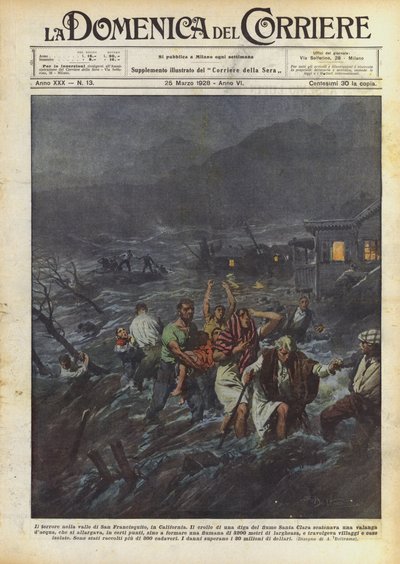 Terreur dans la vallée de San Francisquito, en Californie - Achille Beltrame