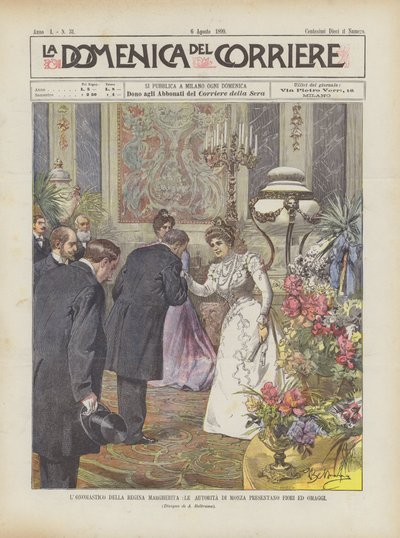 La fête de la reine Marguerite, les autorités de Monza présentent des fleurs et des hommages - Achille Beltrame