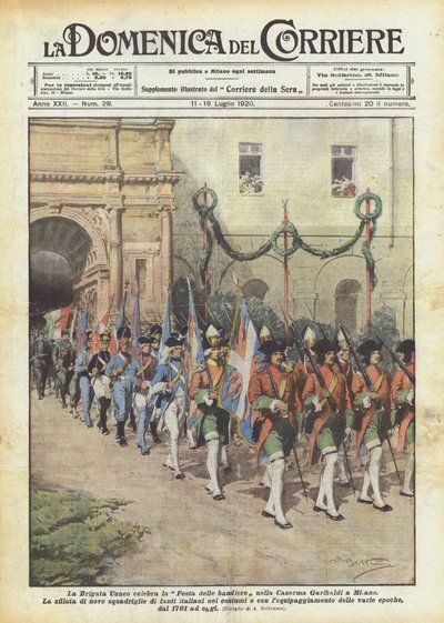 La Brigade Cuneo célèbre la Fête des drapeaux à la Caserne Garibaldi à Milan - Achille Beltrame