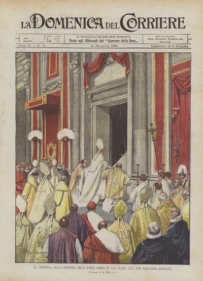 La cérémonie de la fermeture de la Porte Sainte à Saint-Pierre à la fin de l