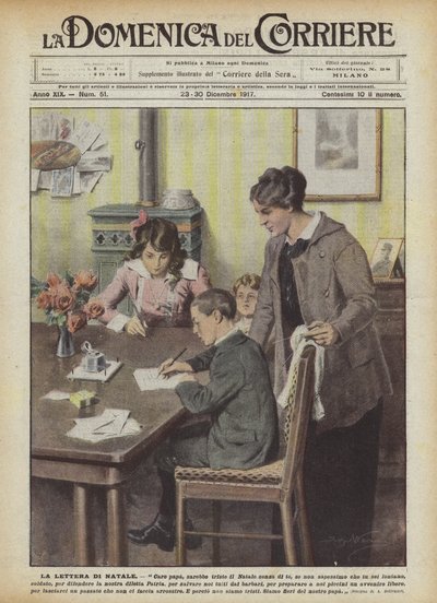 La Lettre de Noël - Achille Beltrame