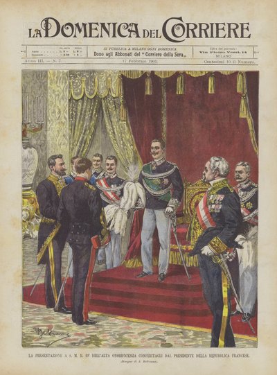 La présentation à S.M. le roi de la haute distinction conférée par le président de la République française - Achille Beltrame