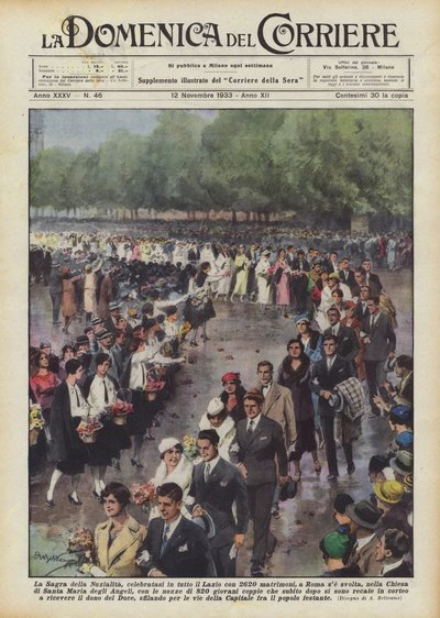 La Fête de la Nocivité, célébrée dans tout le Latium avec 2620 mariages, à Rome s