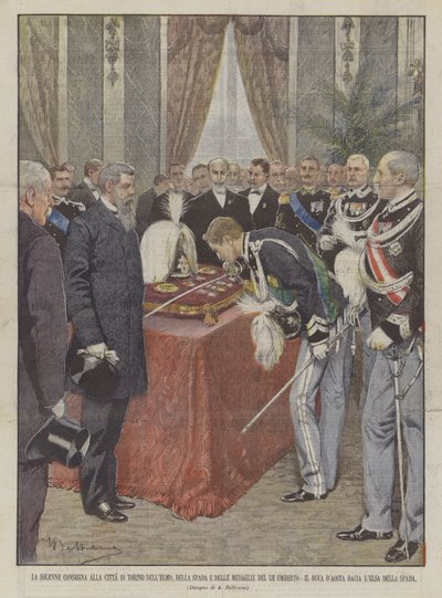 La solennelle remise à la ville de Turin du casque, de l