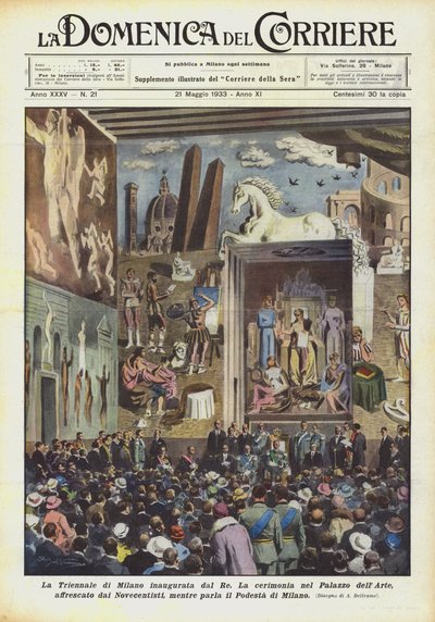 La Triennale de Milan inaugurée par le Roi - Achille Beltrame