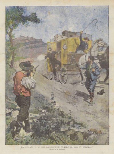 La vengeance de deux malandrins contre un brave officier - Achille Beltrame
