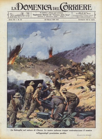 La bataille dans le secteur de Cheren - Achille Beltrame