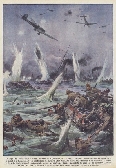 La fuite des rouges de Crimée - Achille Beltrame