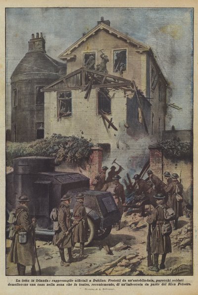 La lutte en Irlande, représailles officielles à Dublin - Achille Beltrame