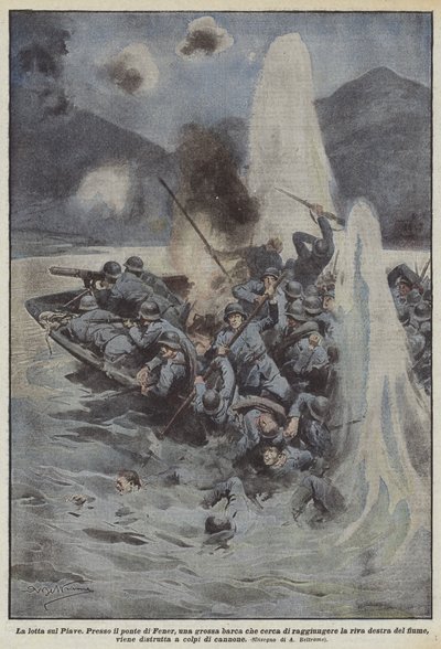La lutte sur le Piave - Achille Beltrame