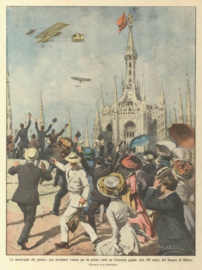 La merveille du jour, deux avions volant pour la première fois sur la flèche extrême ? - Achille Beltrame