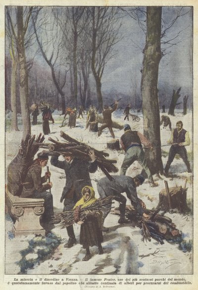 La misère et le désordre à Vienne - Achille Beltrame