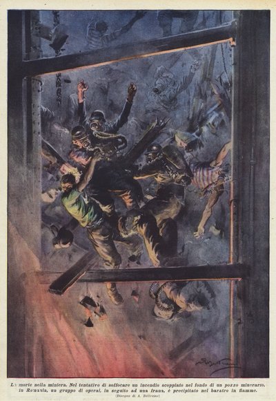 La mort dans la mine - Achille Beltrame