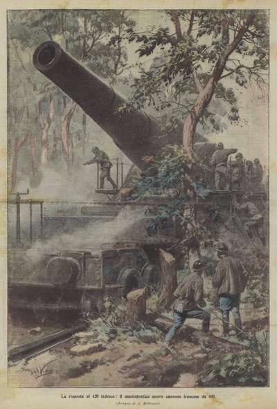 La réponse au 420 allemand, le nouveau canon français mastodonte de 400 - Achille Beltrame