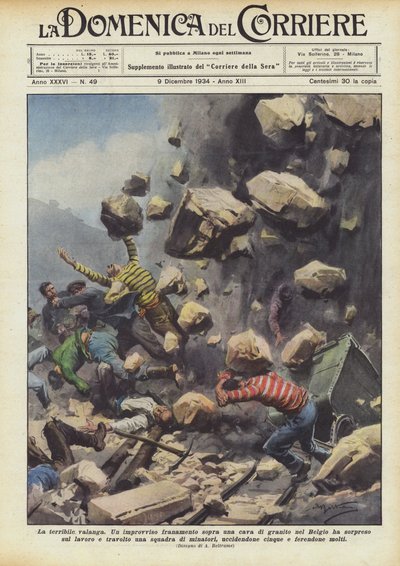 La terrible avalanche - Achille Beltrame