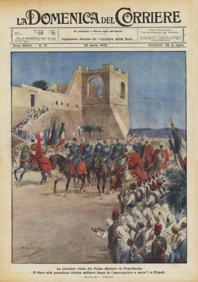 La visite triomphale du Premier Ministre en Tripolitaine - Achille Beltrame