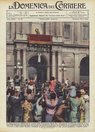 Les manifestations à Naples pour la naissance de la princesse Maria Pia - Achille Beltrame