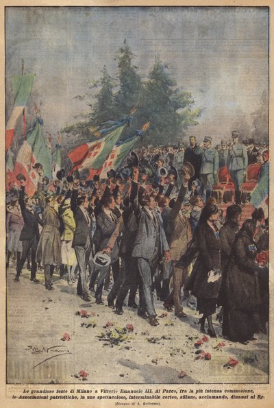 Les grandioses fêtes de Milan pour Victor-Emmanuel III - Achille Beltrame