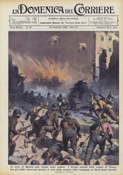 Les nuits de Madrid à la veille de la chute - Achille Beltrame