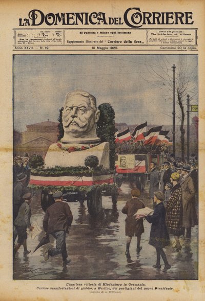 La victoire inattendue de Hindenburg en Allemagne - Achille Beltrame