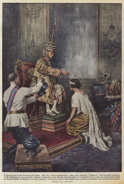 Le couronnement des souverains du Siam - Achille Beltrame