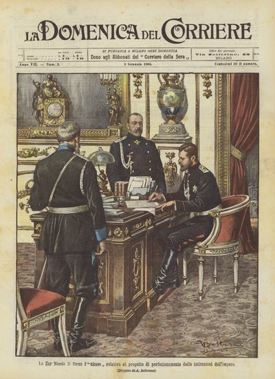Le Tsar Nicolas II signe l