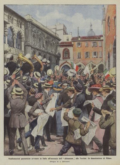 Manifestations patriotiques en Italie à l