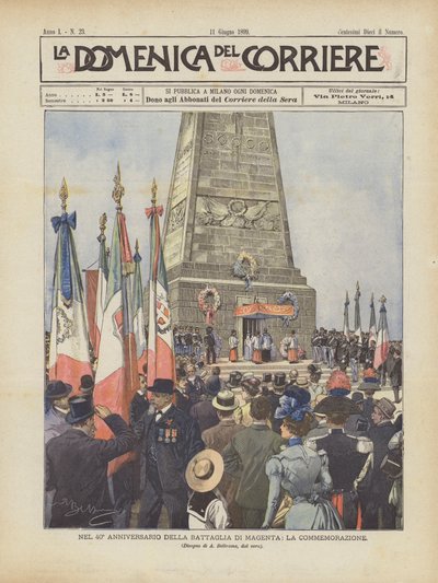 Pour le 40e anniversaire de la bataille de Magenta, la commémoration - Achille Beltrame