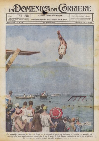 Dans le magnifique miroir du lac de Côme qui fait face au village de Moltrasio - Achille Beltrame