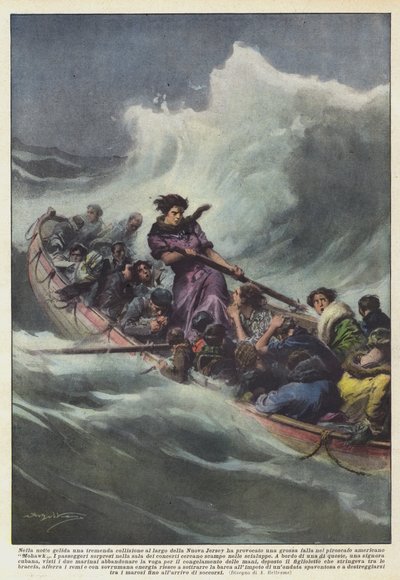 Dans la nuit glaciale, une terrible collision au large du New Jersey a provoqué une grosse - Achille Beltrame