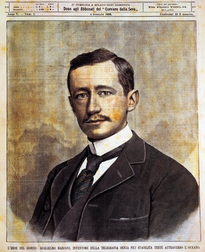 Portrait de Guglielmo Giovanni Maria Marconi - Achille Beltrame