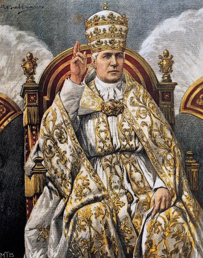 Portrait du pape Pie X - Achille Beltrame