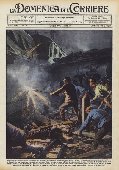 Resté miraculeusement indemne dans le désastre ferroviaire nocturne sur la ligne Paris-Vintimille - Achille Beltrame
