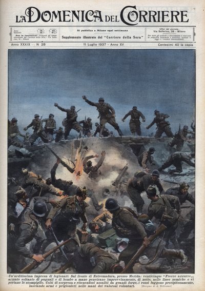 Guerre civile espagnole : Une division de volontaires italiens fuyant l