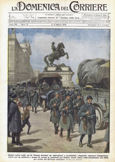 Étranges cortèges dans les rues de Vienne - Achille Beltrame