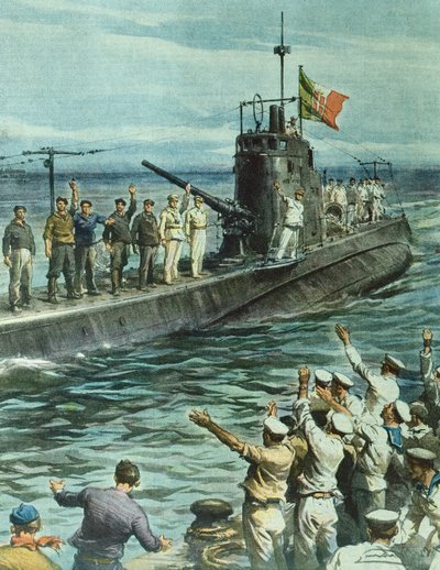 Sous-marin retournant à la base, 7 septembre - Achille Beltrame