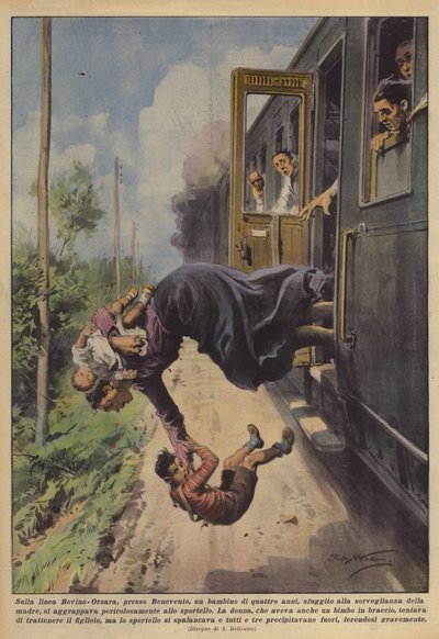 Sur la ligne Bovino-Orsara, près de Bénévent, un enfant de quatre ans, échappé à la surveillance - Achille Beltrame