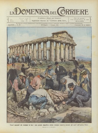 Trésors cachés qui refont surface, une grande statue romaine magnifique découverte lors des fouilles ? - Achille Beltrame