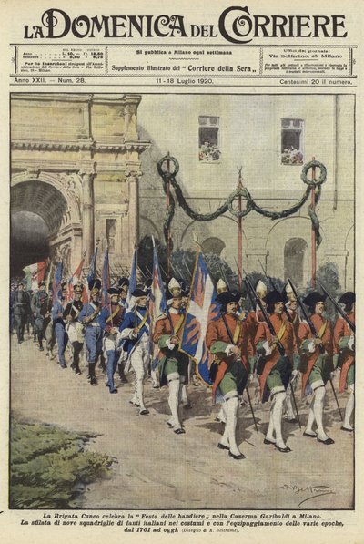 La Brigata Cueno célèbre la Festa delle Bandiere - Achille Beltrame
