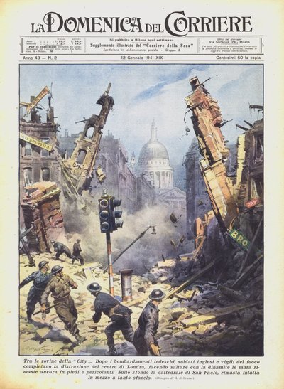 Parmi les ruines de la City - Achille Beltrame